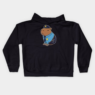 Capybara Police Costume Kids Hoodie